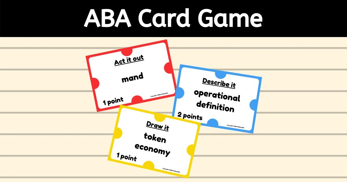 ABA Card Game A New Way to Study and Practice Vocabulary